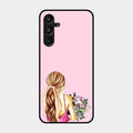 Styles Girl With Flower Glass Case For Samsung Galaxy A16 5G