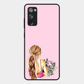 Styles Girl With Flower Glass Case For Samsung Galaxy S20 Fe 5G