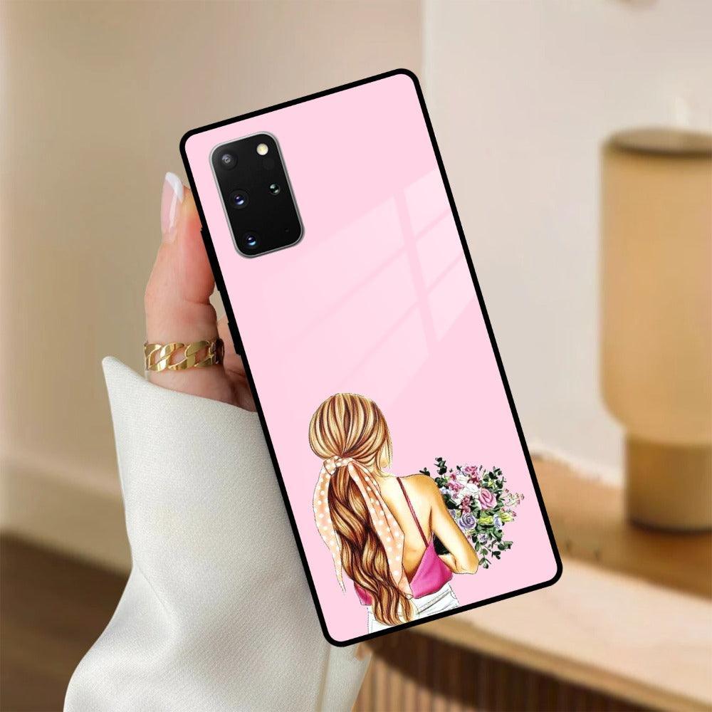 Styles Girl With Flower Glass Case For Samsung - ShopOnCliQ