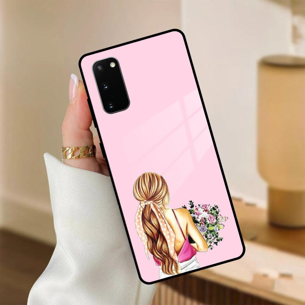 Styles Girl With Flower Glass Case For Samsung - ShopOnCliQ
