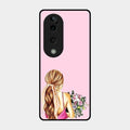 Styles Girl With Flower Glass Case For Vivo T3 Ultra