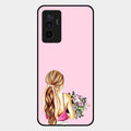 Styles Girl With Flower Glass Case For Vivo Y75 4G