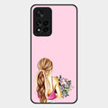 Styles Girl With Flower Glass Case For Xiaomi 11I 5G