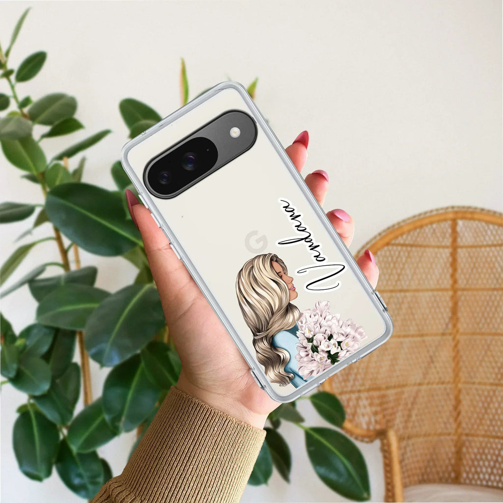 Stylish Girl Customize Anti Yellow Case For Google Pixel 9