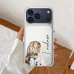 Stylish Girl Customize Anti Yellow Clear Case For iPhone 17 Pro Max