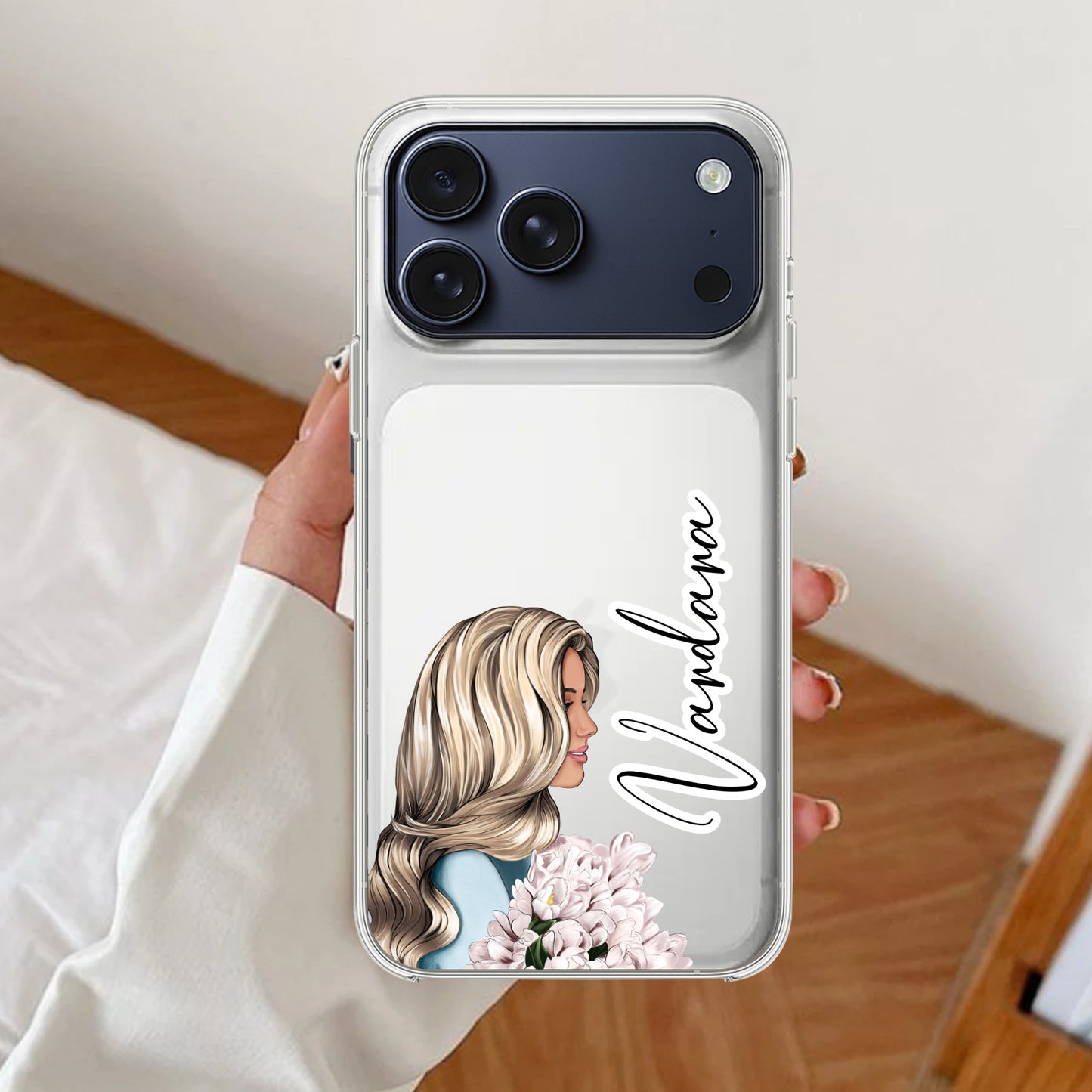 Stylish Girl Customize Transparent Silicon Case For IPhone