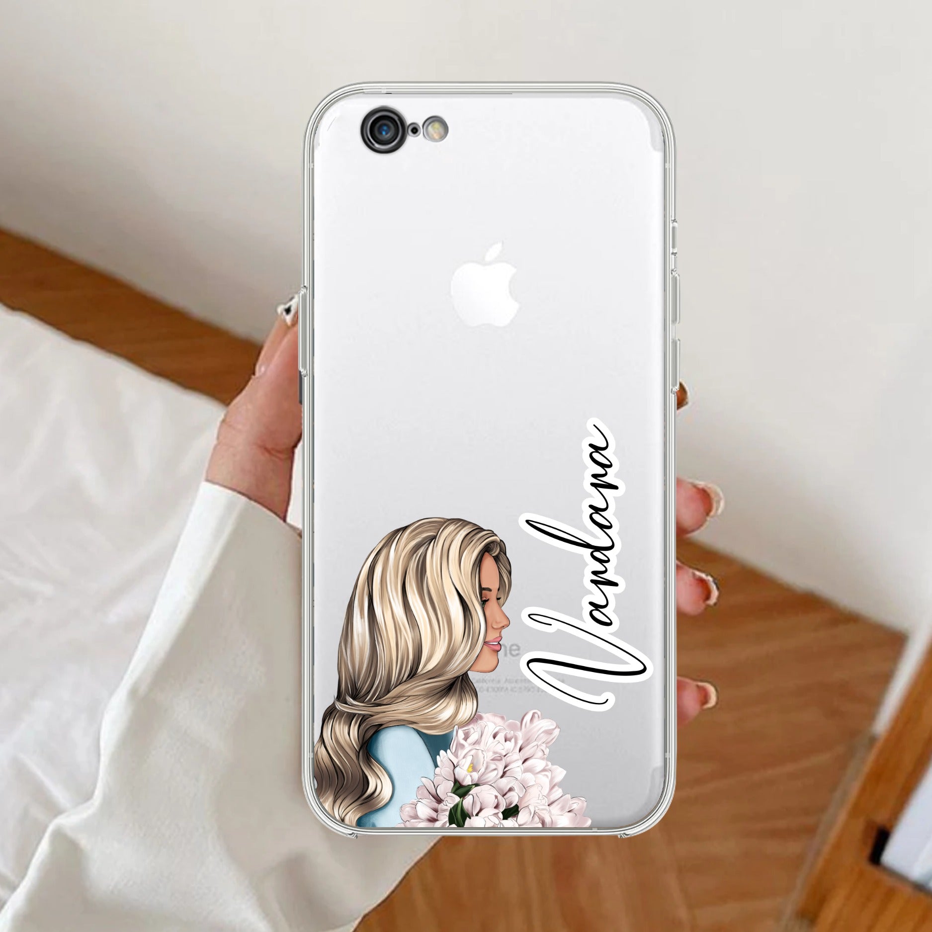 Stylish Girl Customize Anti Yellow Clear Case For iPhone 7 / iPhone 8 / iPhone Se 2020