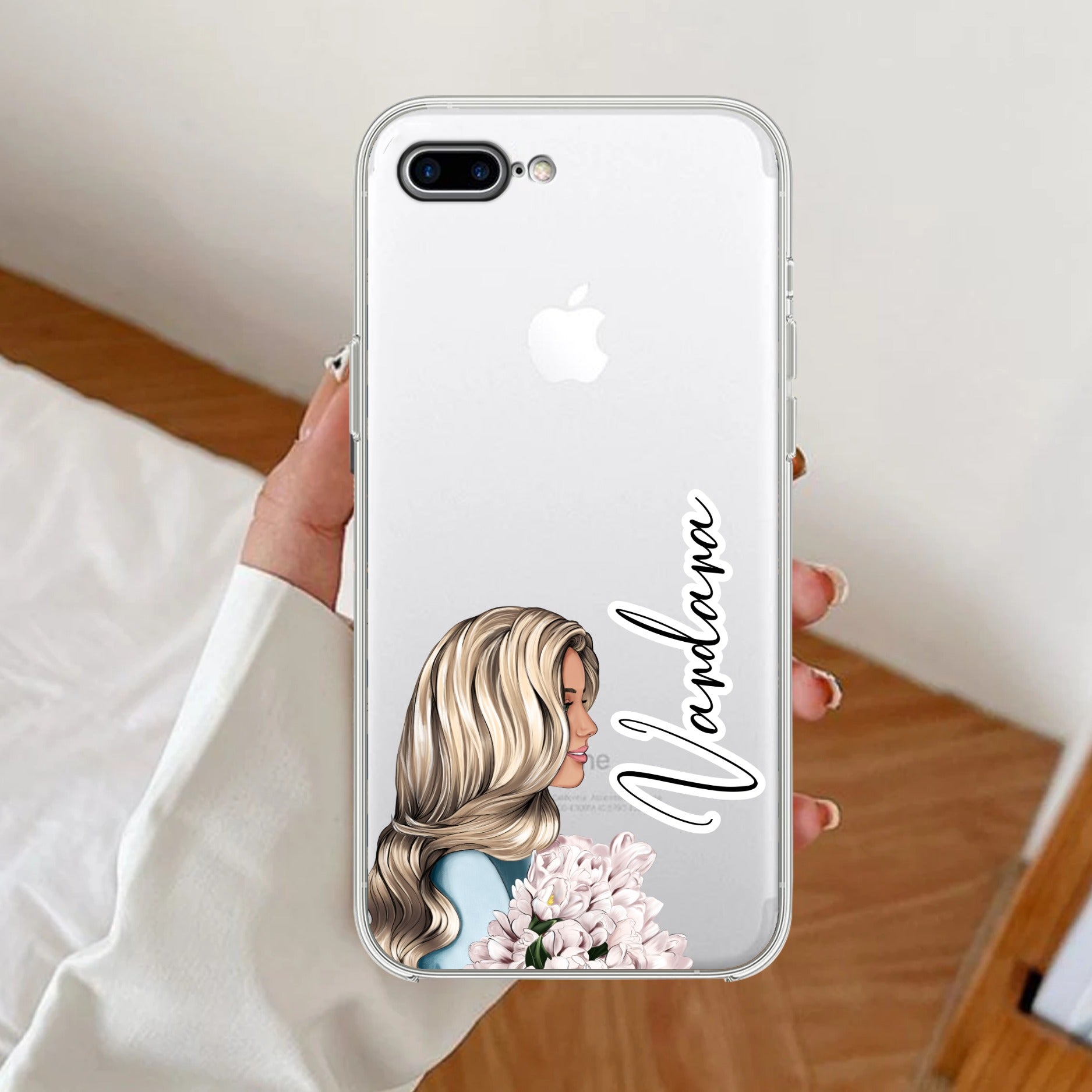 Stylish Girl Customize Transparent Silicon Case For IPhone