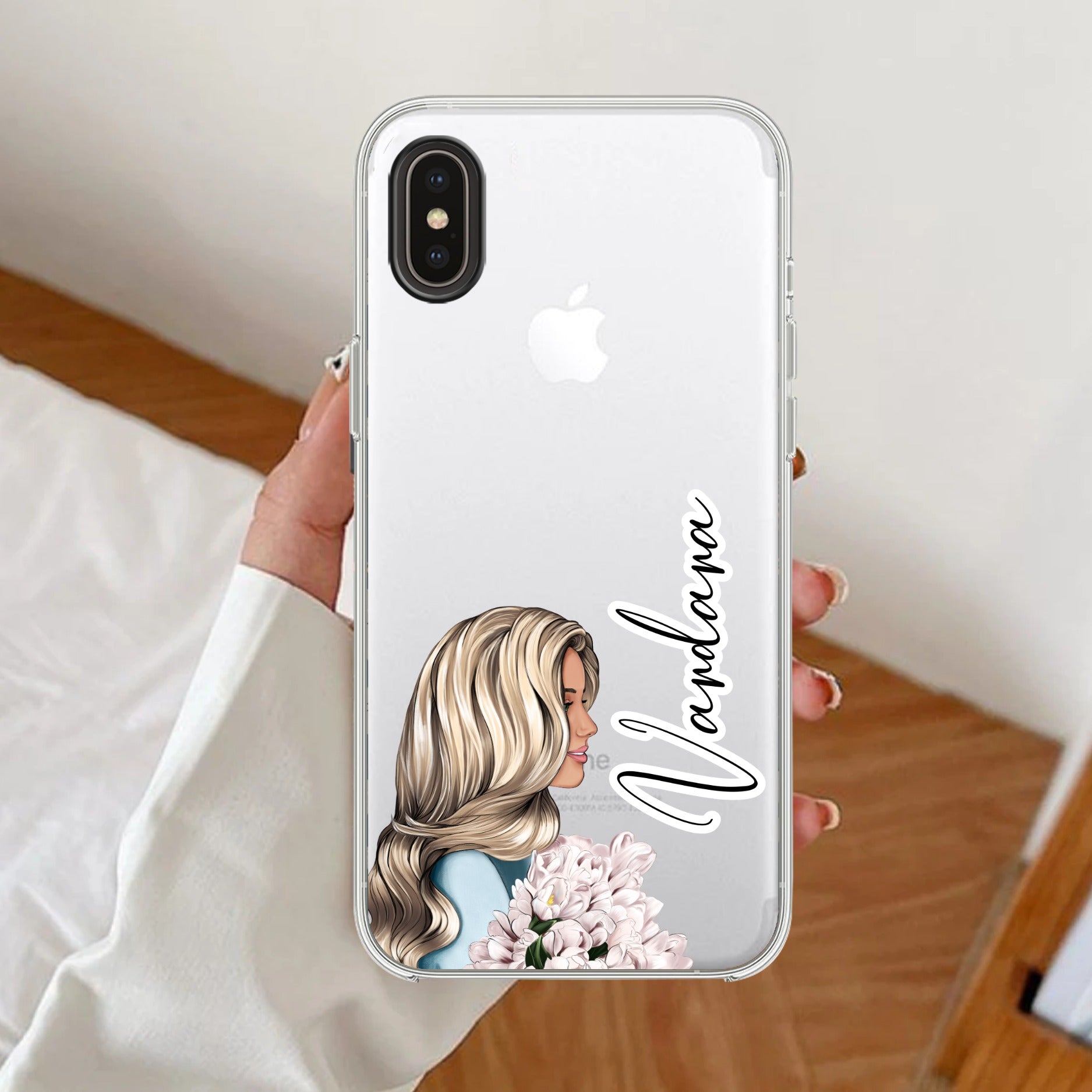 Stylish Girl Customize Transparent Silicon Case For IPhone