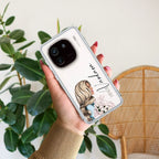Stylish Girl Customize Transparent Silicon Case For iQOO 12 5G