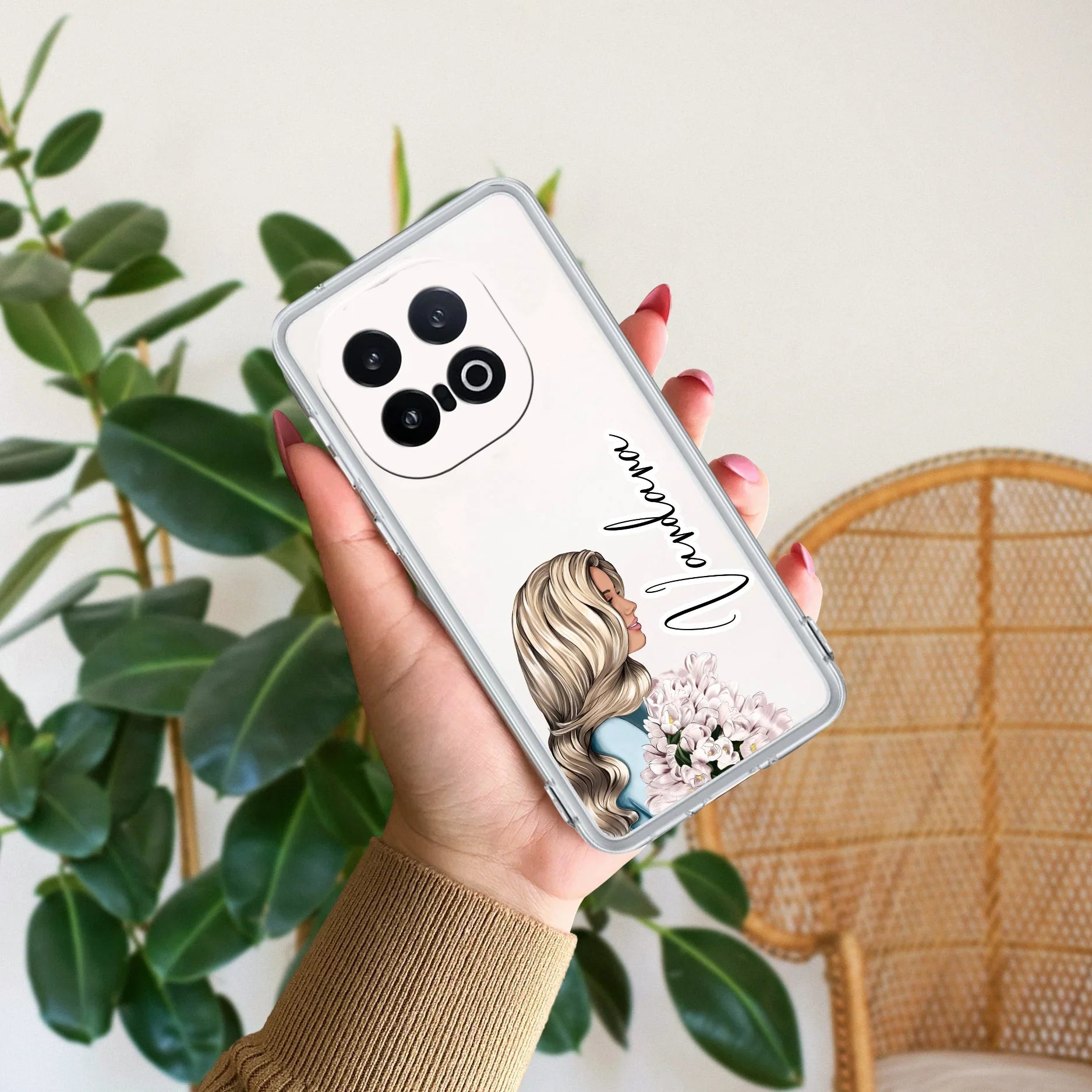 Stylish Girl Customize Transparent Silicon Case For iQOO 13 5G