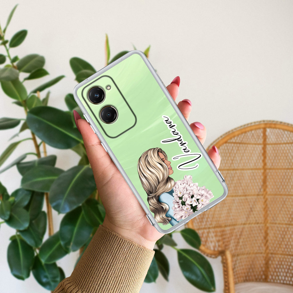 Stylish Girl Customize Transparent Silicon Case For iQOO Z9 Lite 5G