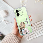 Stylish Girl Customize Transparent Silicon Case For iQOO Z9x 5G