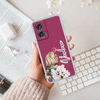 Stylish Girl Customize Anti Yellow Case For Motorola Edge 50 Fusion 5G