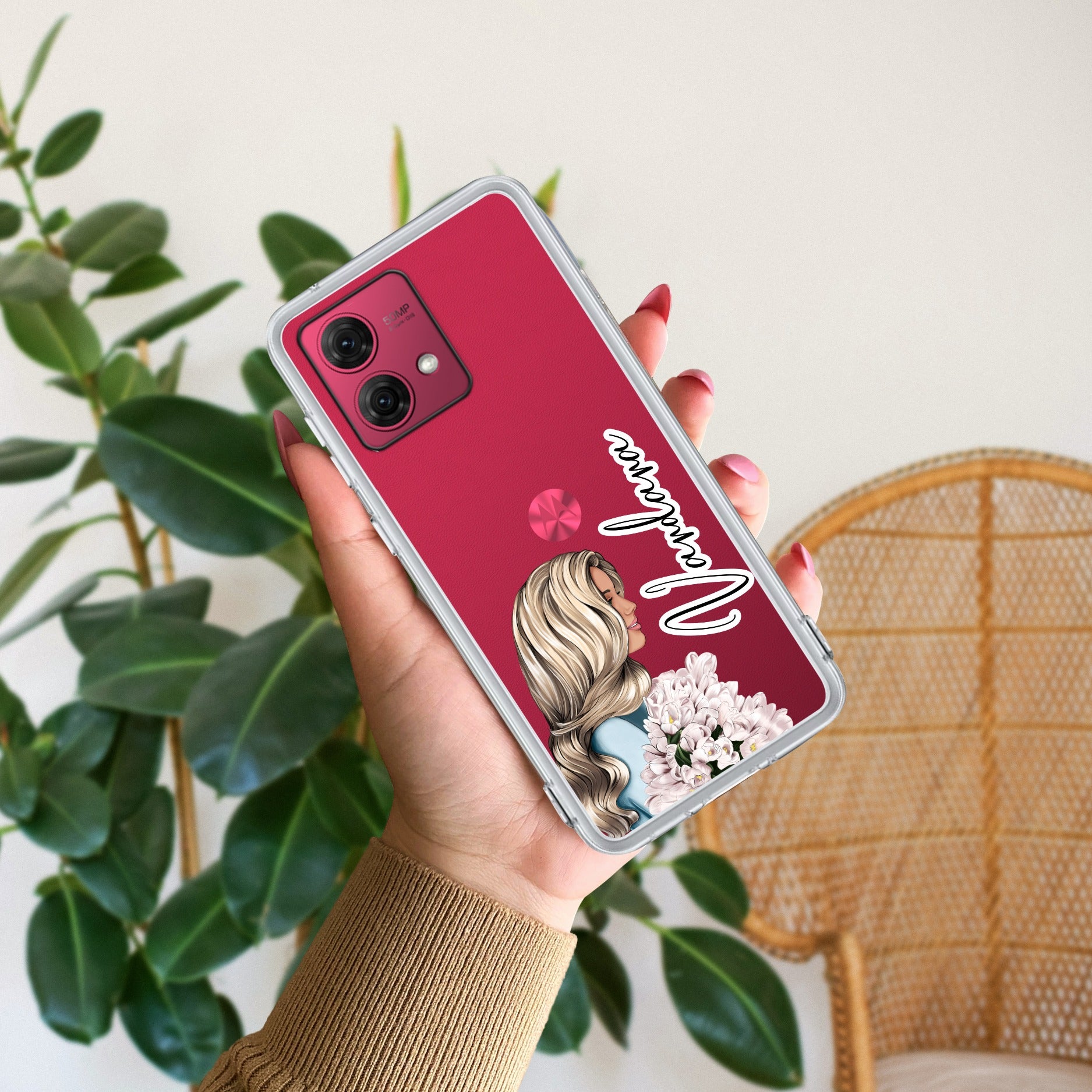 Stylish Girl Customize Anti Yellow Case For Motorola G84 5G