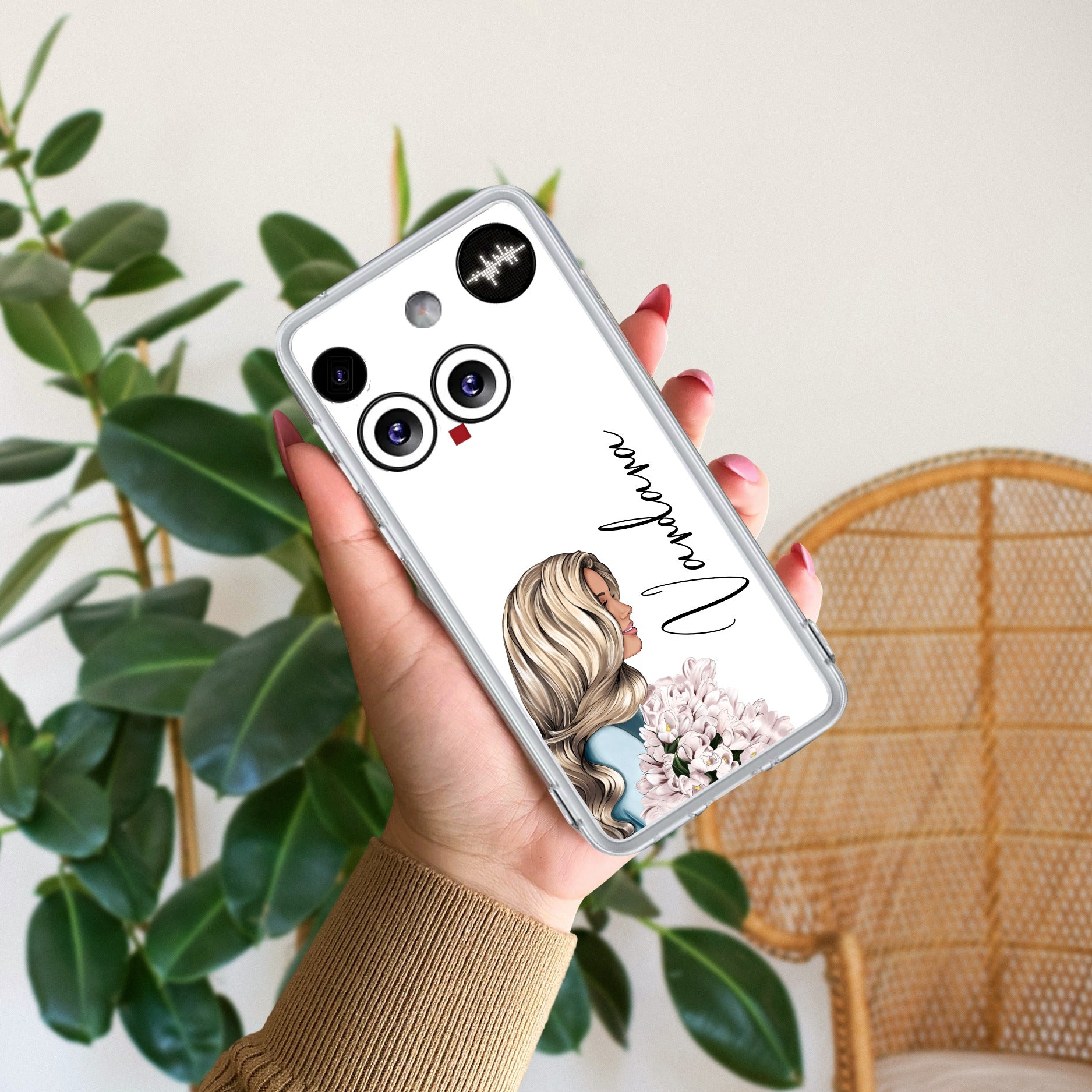 Stylish Girl Customize Anti Yellow Case For Nothing Phone 3
