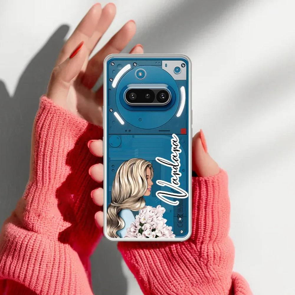 Stylish Girl Customize Transparent Silicon Case For Nothing - ShopOnCliQ