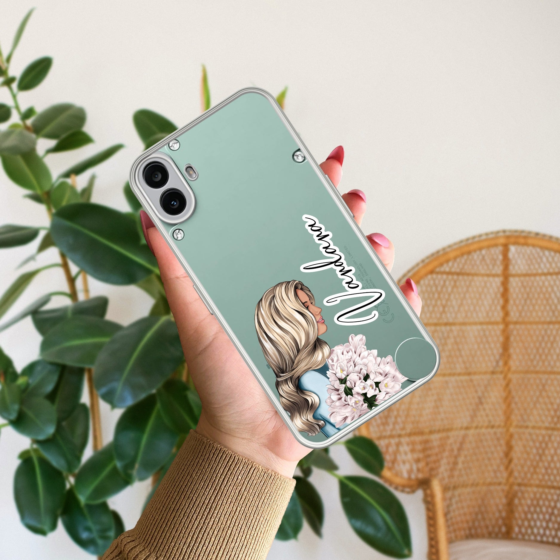 Stylish Girl Customize Anti Yellow Case For CMF Nothing Phone 1 5G
