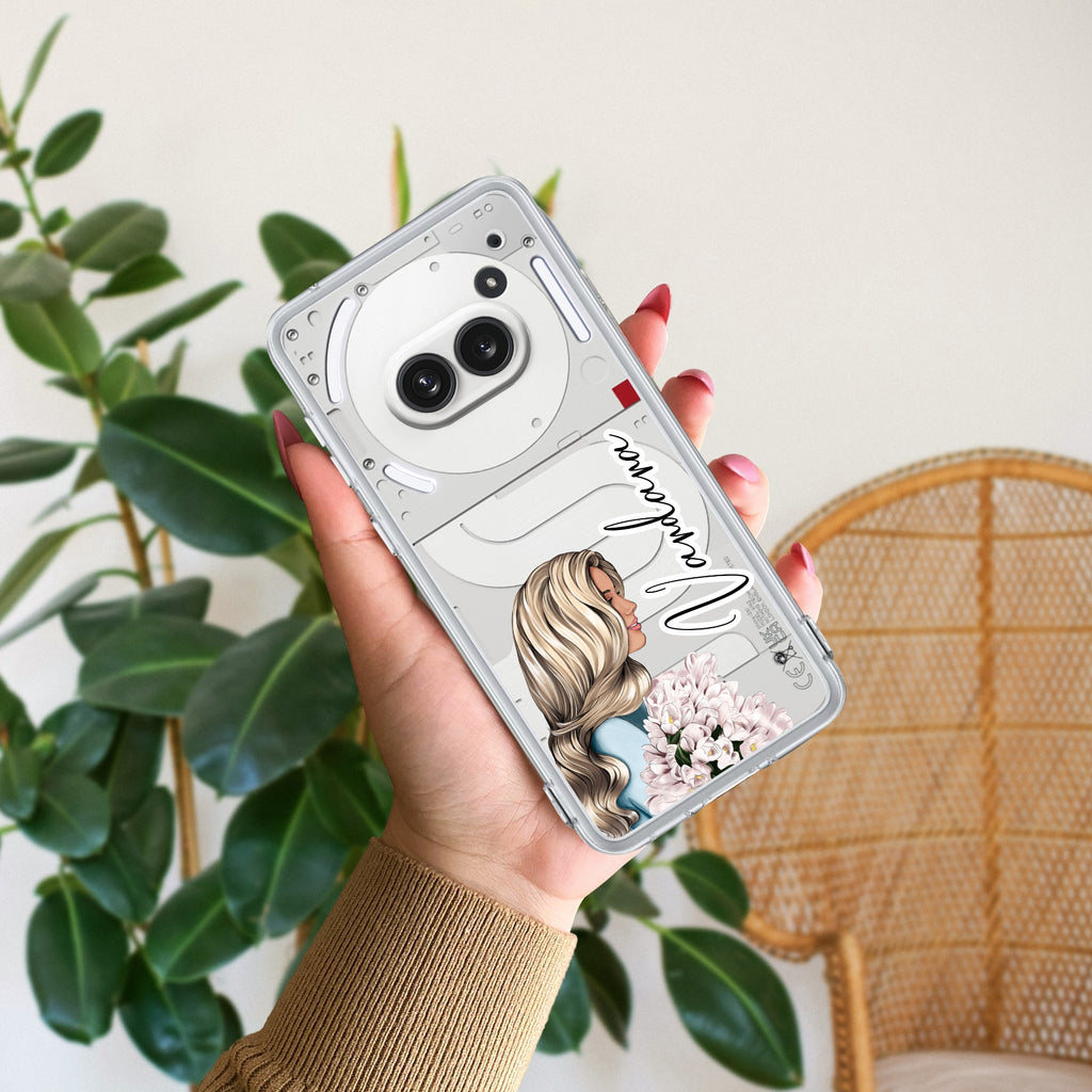 Stylish Girl Customize Anti Yellow Case For Nothing Phone 2a Plus