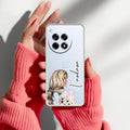 Stylish Girl Customize Transparent Silicon Case For OnePlus 12R 5G