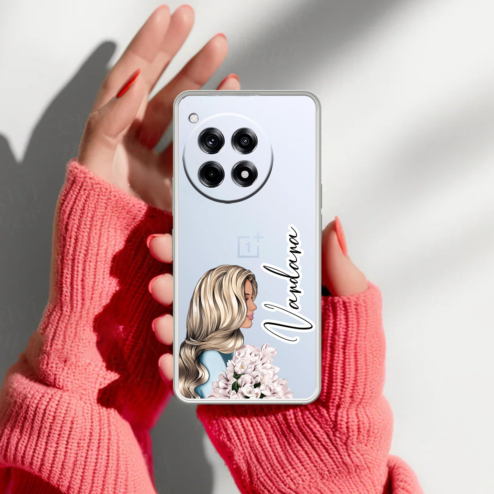 Stylish Girl Customize Transparent Silicon Case For OnePlus 12R 5G