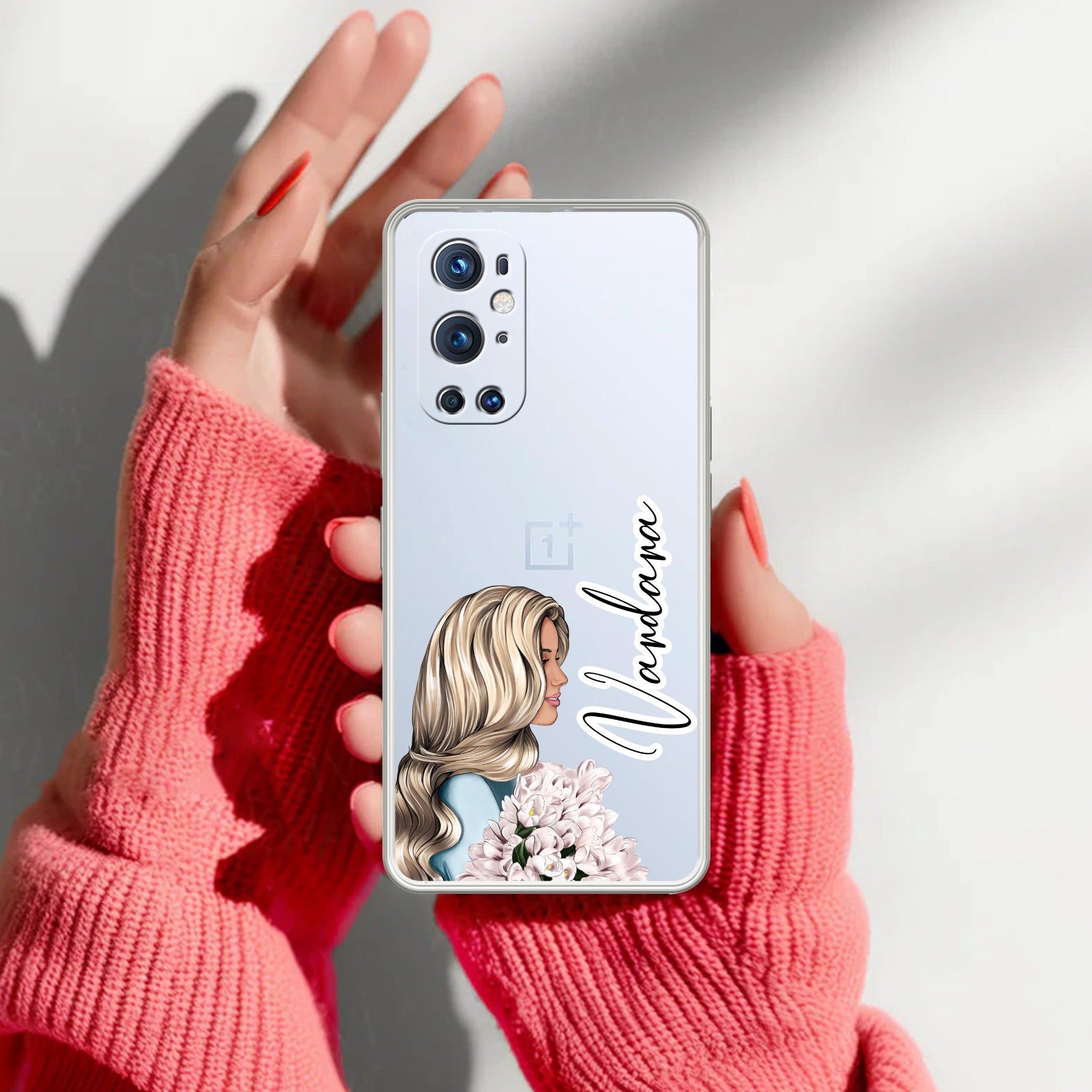 Stylish Girl Customize Transparent Silicon Case For OnePlus