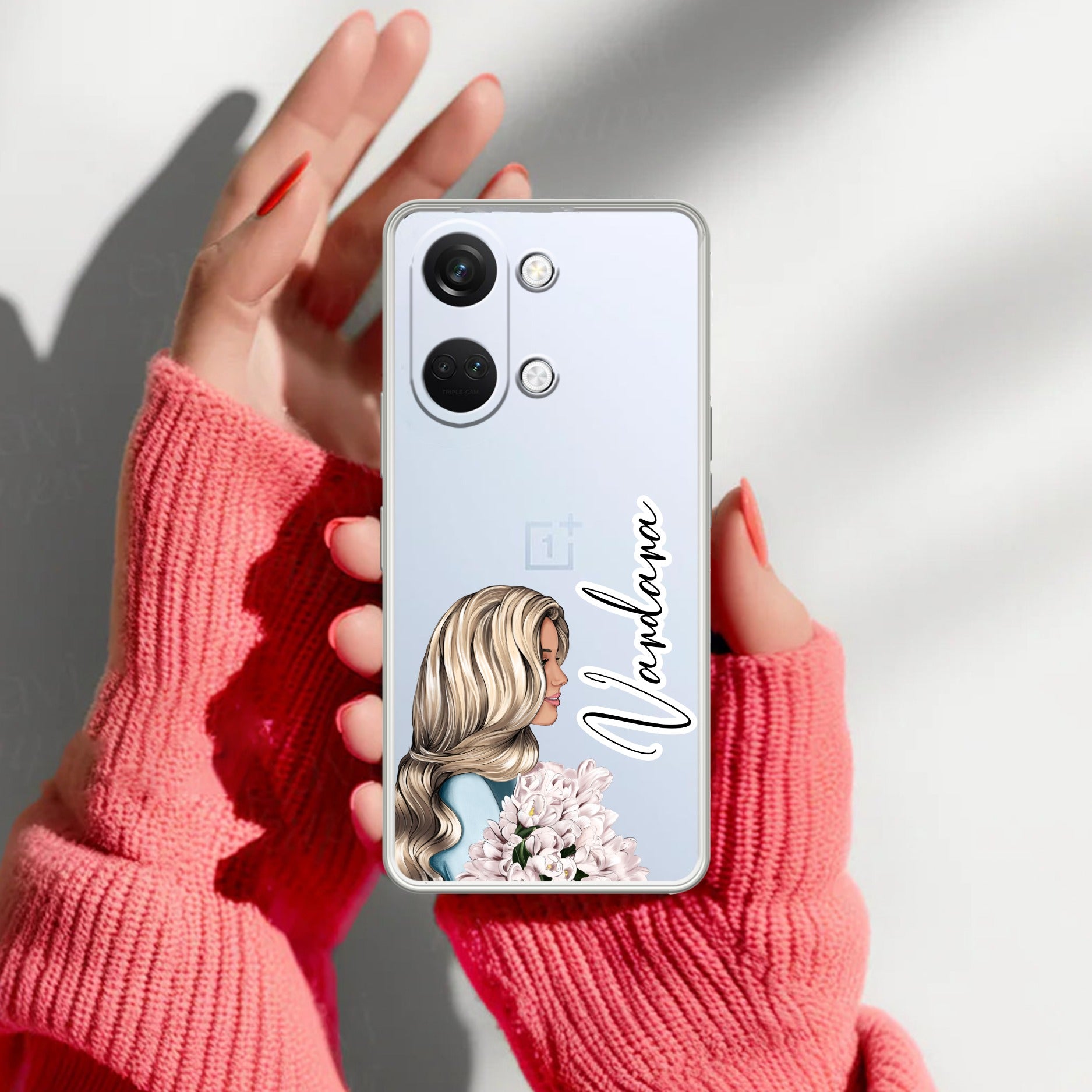 Stylish Girl Customize Transparent Silicon Case For OnePlus