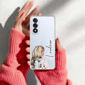 Stylish Girl Customize Transparent Silicon Case For OnePlus Nord 5 5G