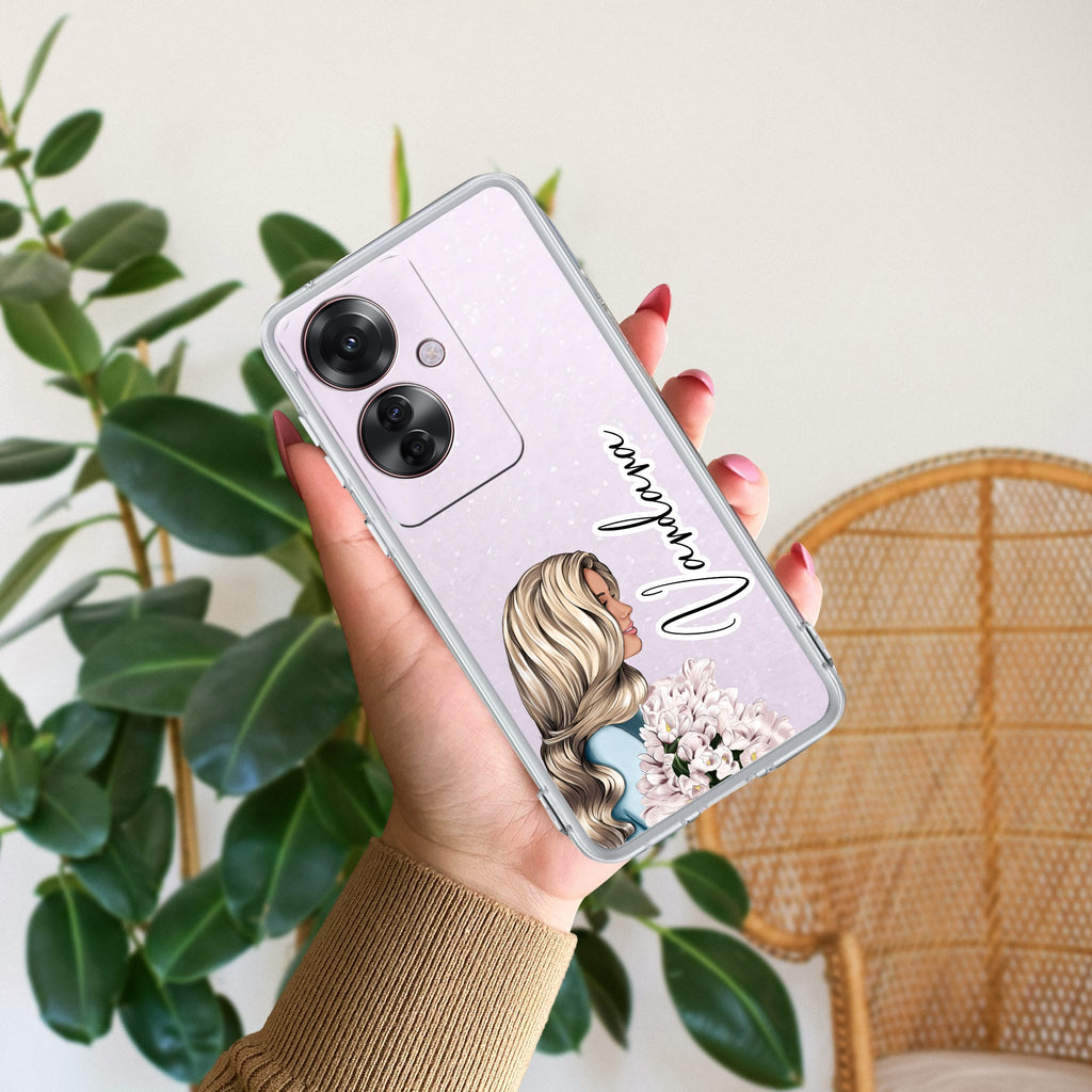 Stylish Girl Customize Anti Yellow Case For Oppo F25 Pro 5G
