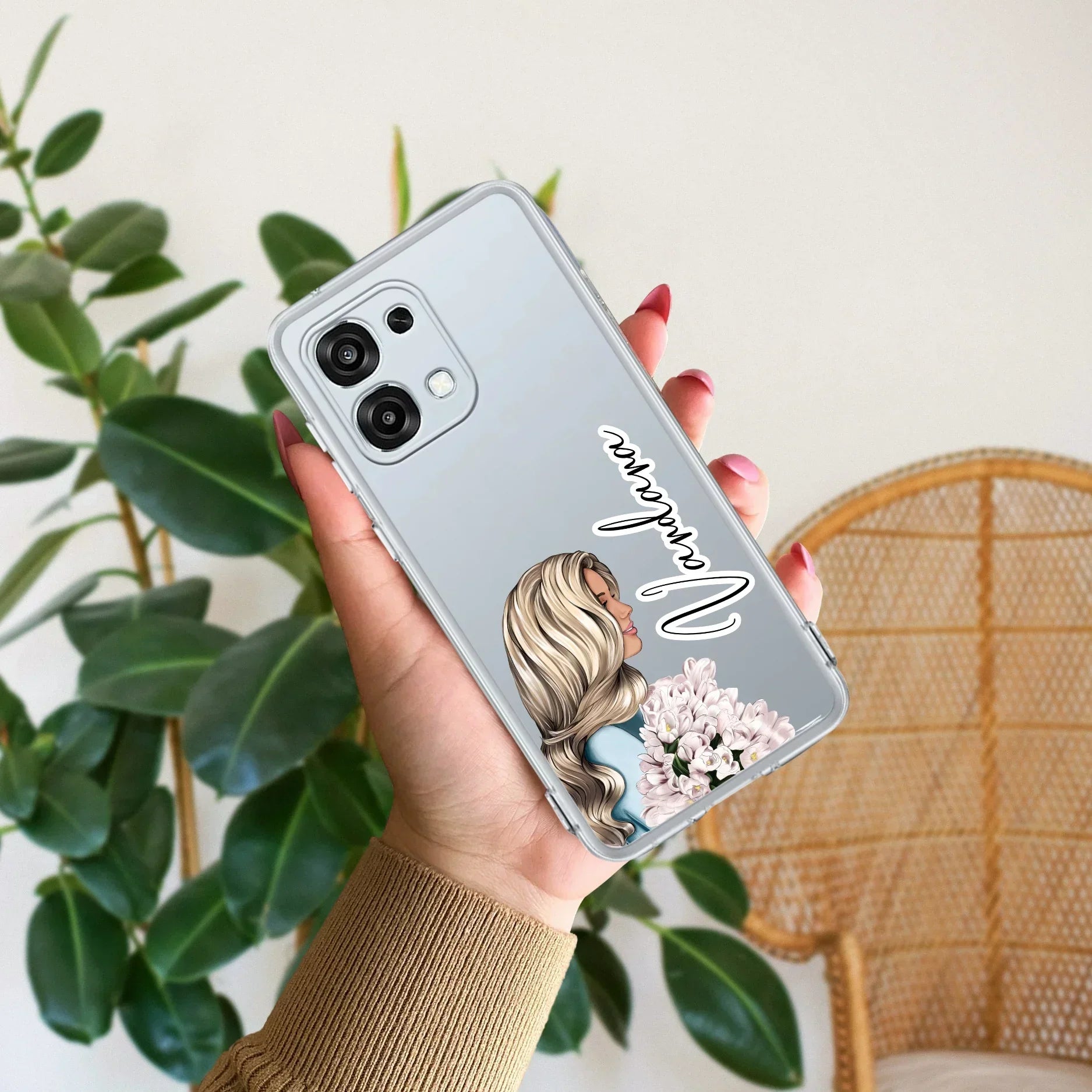 Stylish Girl Customize Transparent Silicon Case For Oppo - ShopOnCliQ