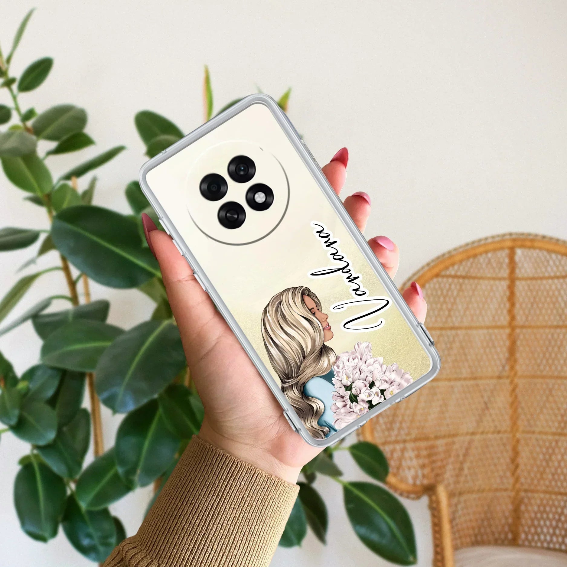 Stylish Girl Customize Transparent Silicon Case For Oppo - ShopOnCliQ