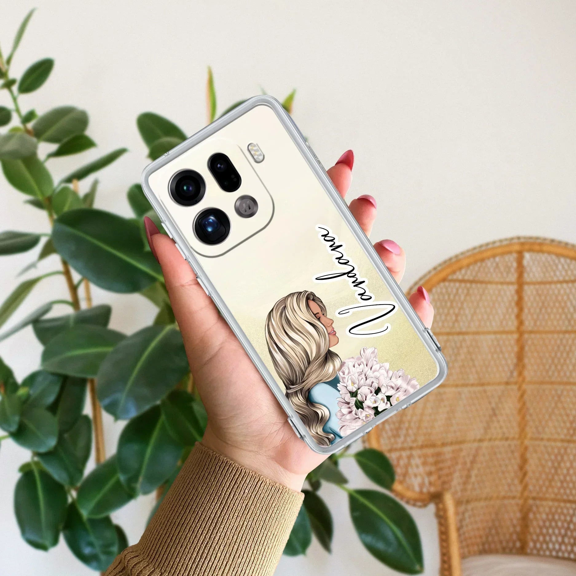 Stylish Girl Customize Transparent Silicon Case For Oppo - ShopOnCliQ