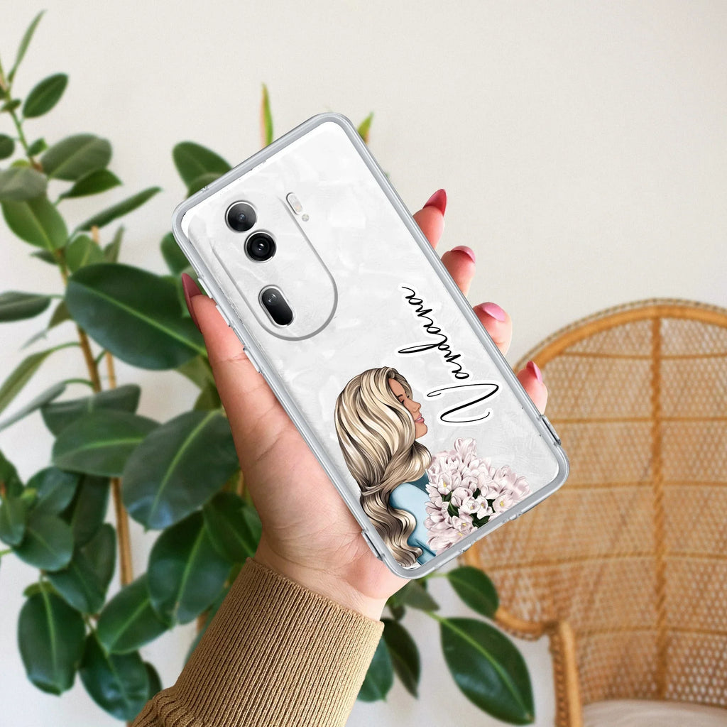 Stylish Girl Customize Transparent Silicon Case For Oppo - ShopOnCliQ