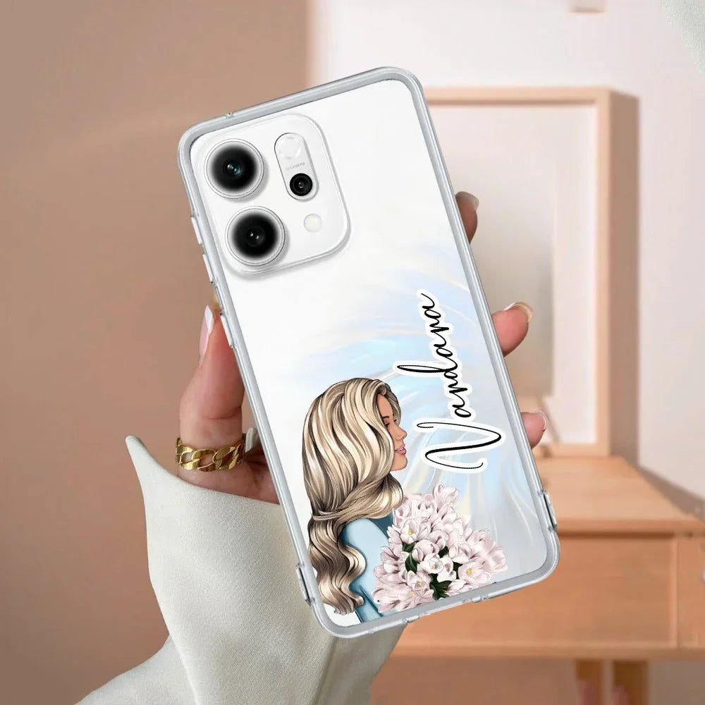 Stylish Girl Customize Transparent Silicon Case For Oppo - ShopOnCliQ