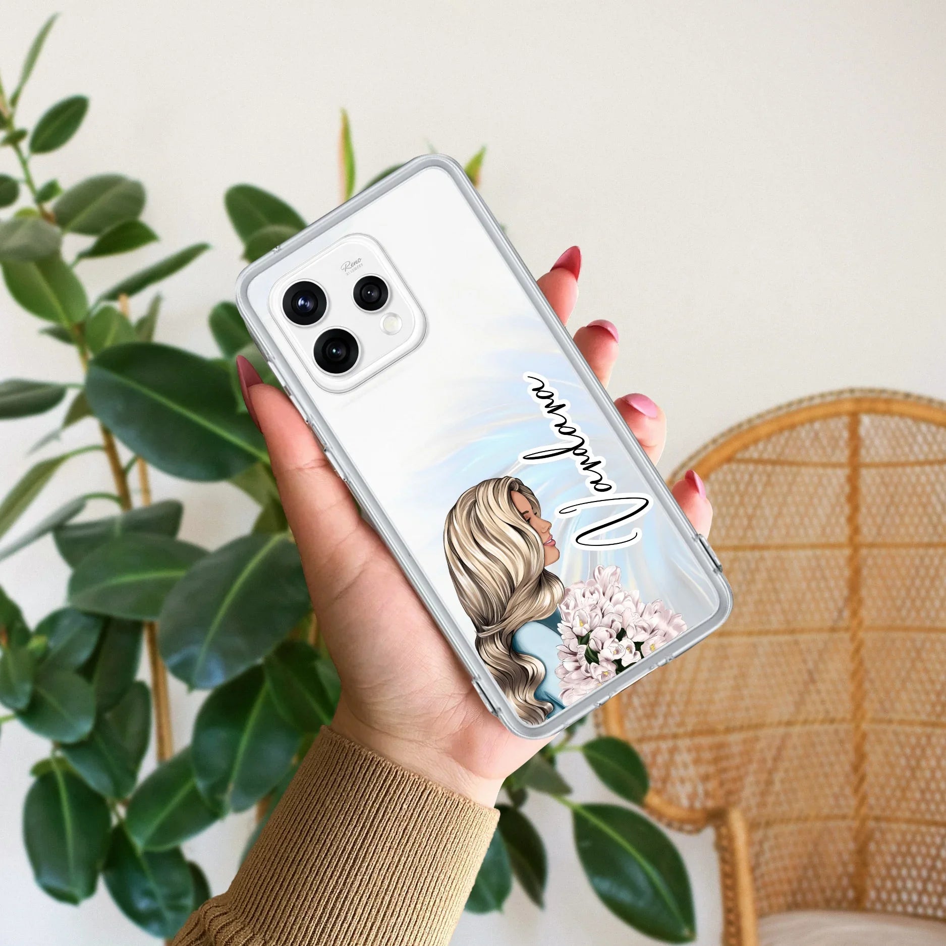 Stylish Girl Customize Transparent Silicon Case For Oppo - ShopOnCliQ