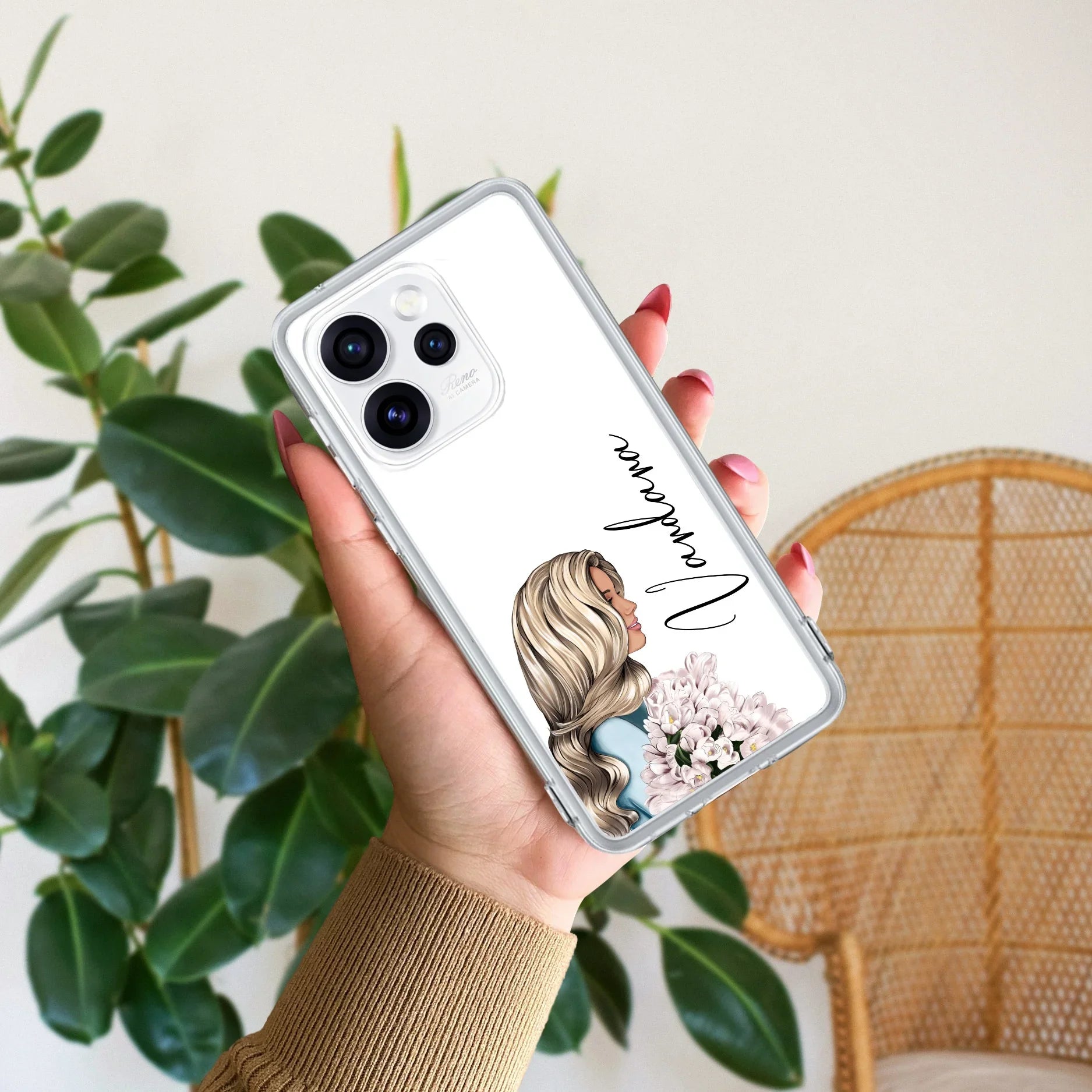 Stylish Girl Customize Transparent Silicon Case For Oppo - ShopOnCliQ