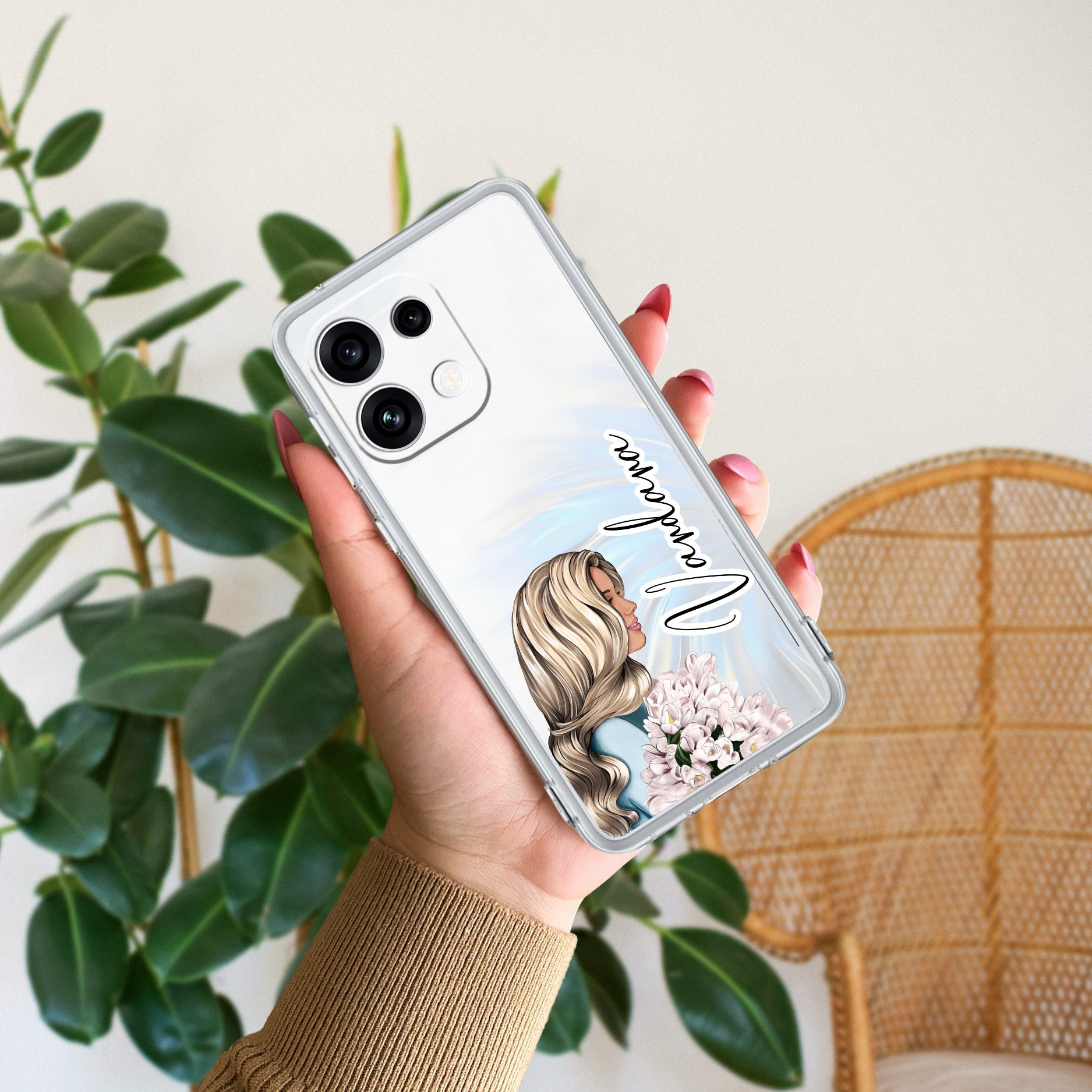 Stylish Girl Customize Anti Yellow Case For Oppo Reno 16C 5G