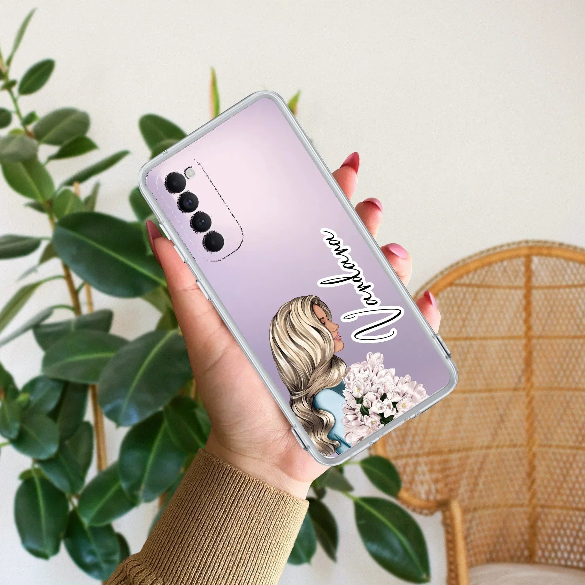 Stylish Girl Customize Transparent Silicon Case For Oppo - ShopOnCliQ