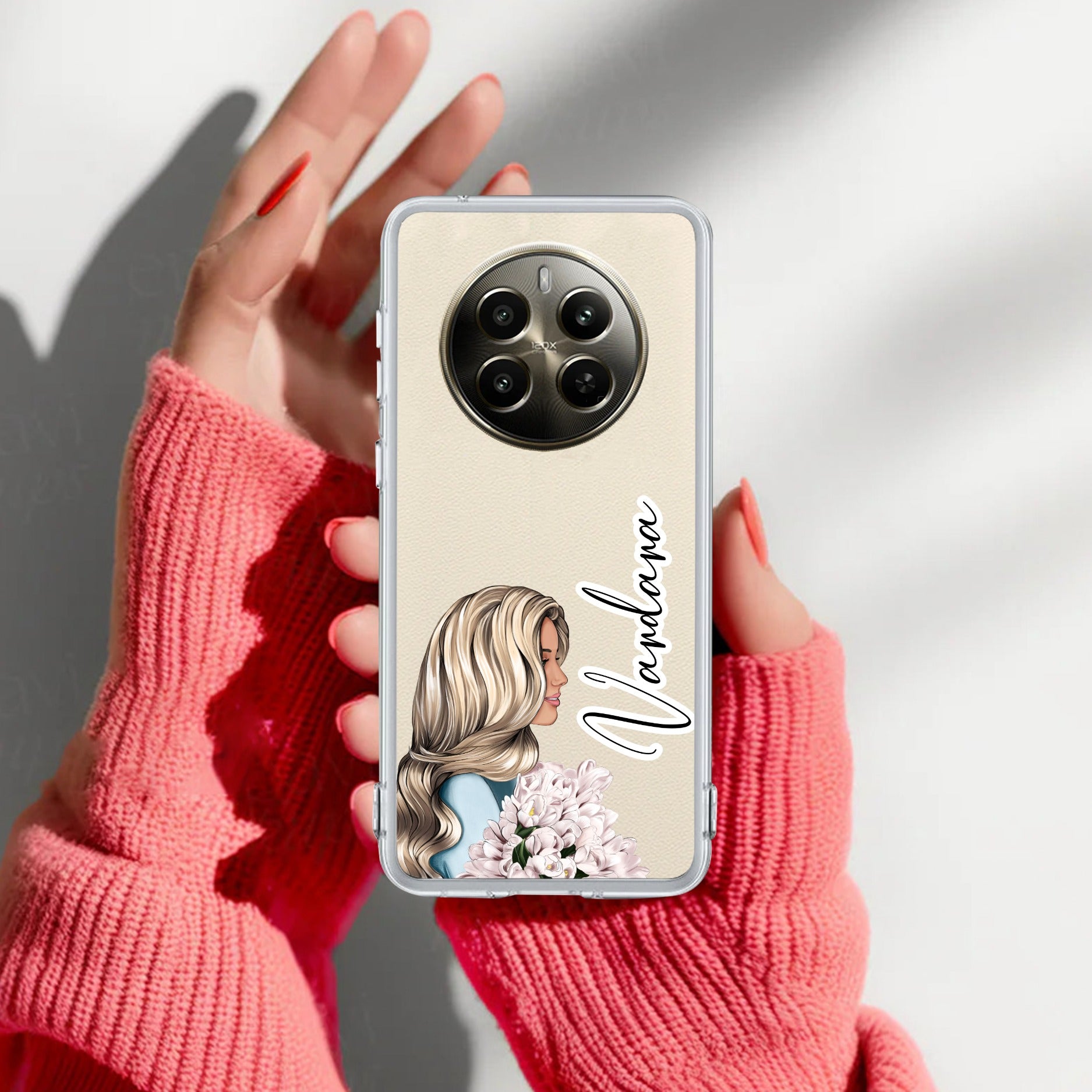 Stylish Girl Customize Transparent Silicon Case For Realme 12 Pro 5G