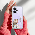 Stylish Girl Customize Transparent Silicon Case For Realme 14T 5G