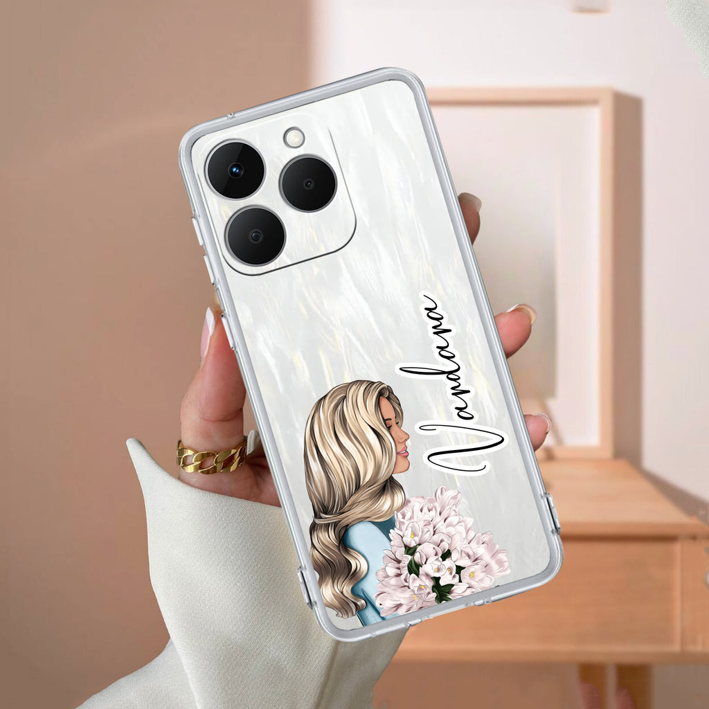 Stylish Girl Customize Anti Yellow Case For Realme 15T 5G