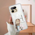 Stylish Girl Customize Transparent Silicon Case For Realme 13 Pro Plus 5G