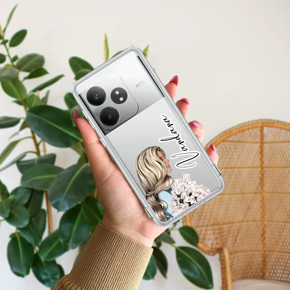 Stylish Girl Customize Anti Yelllow Case For Realme GT 6T 5G