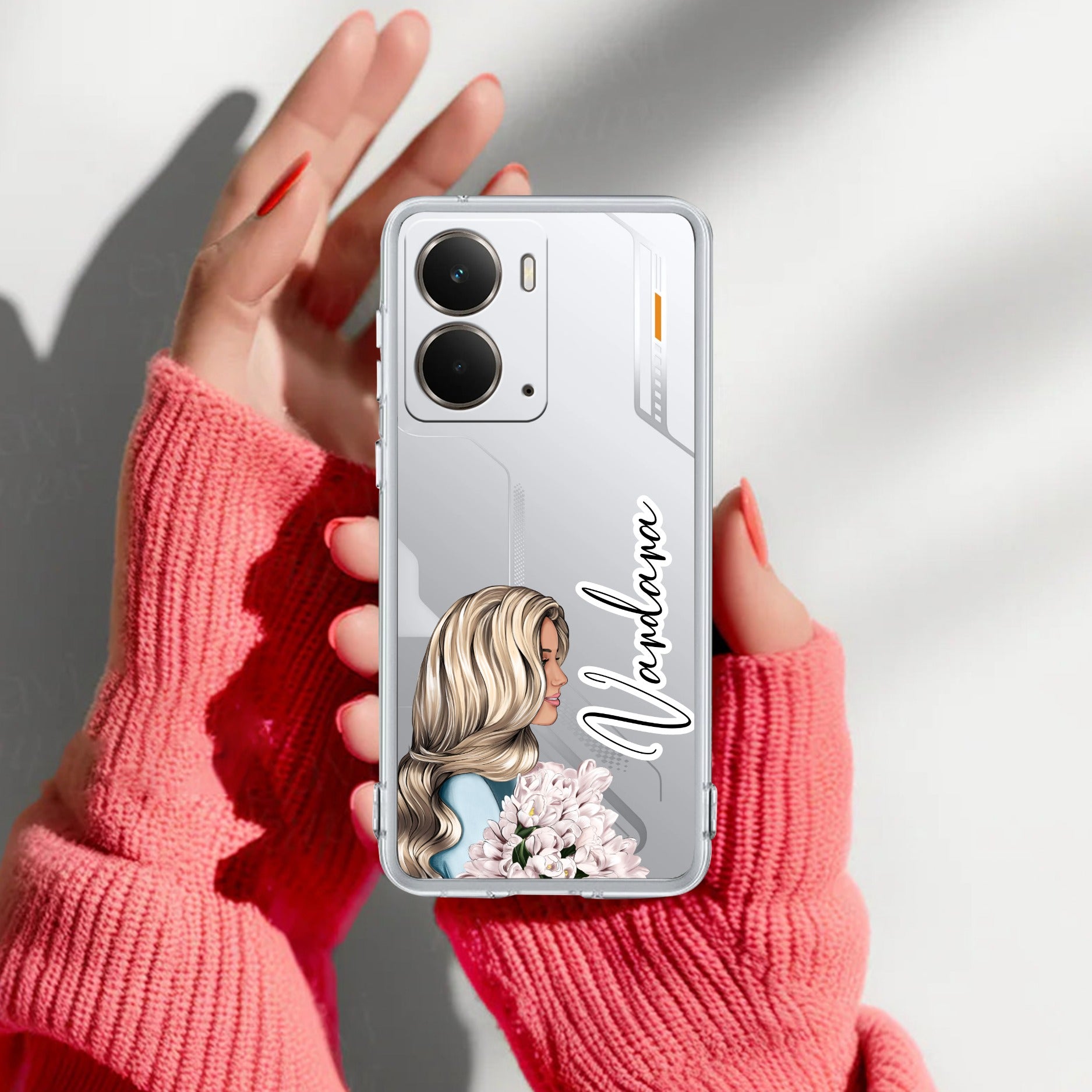 Stylish Girl Customize Transparent Silicon Case For Realme P3 5G