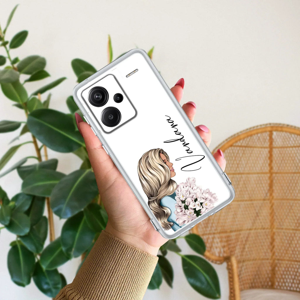 Stylish Girl Customize Transparent Silicon Case For Xiaomi 14 5G