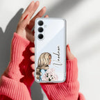Stylish Girl Customize Transparent Silicon Case For Samsung Galaxy A37 5G