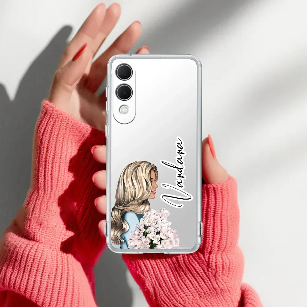 Stylish Girl Customize Transparent Silicon Case For Samsung Galaxy M53
