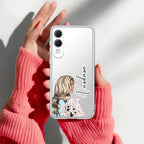 Stylish Girl Customize Transparent Silicon Case For Samsung Galaxy M53