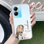 Stylish Girl Customize Transparent Silicon Case For Vivo T2x 5G