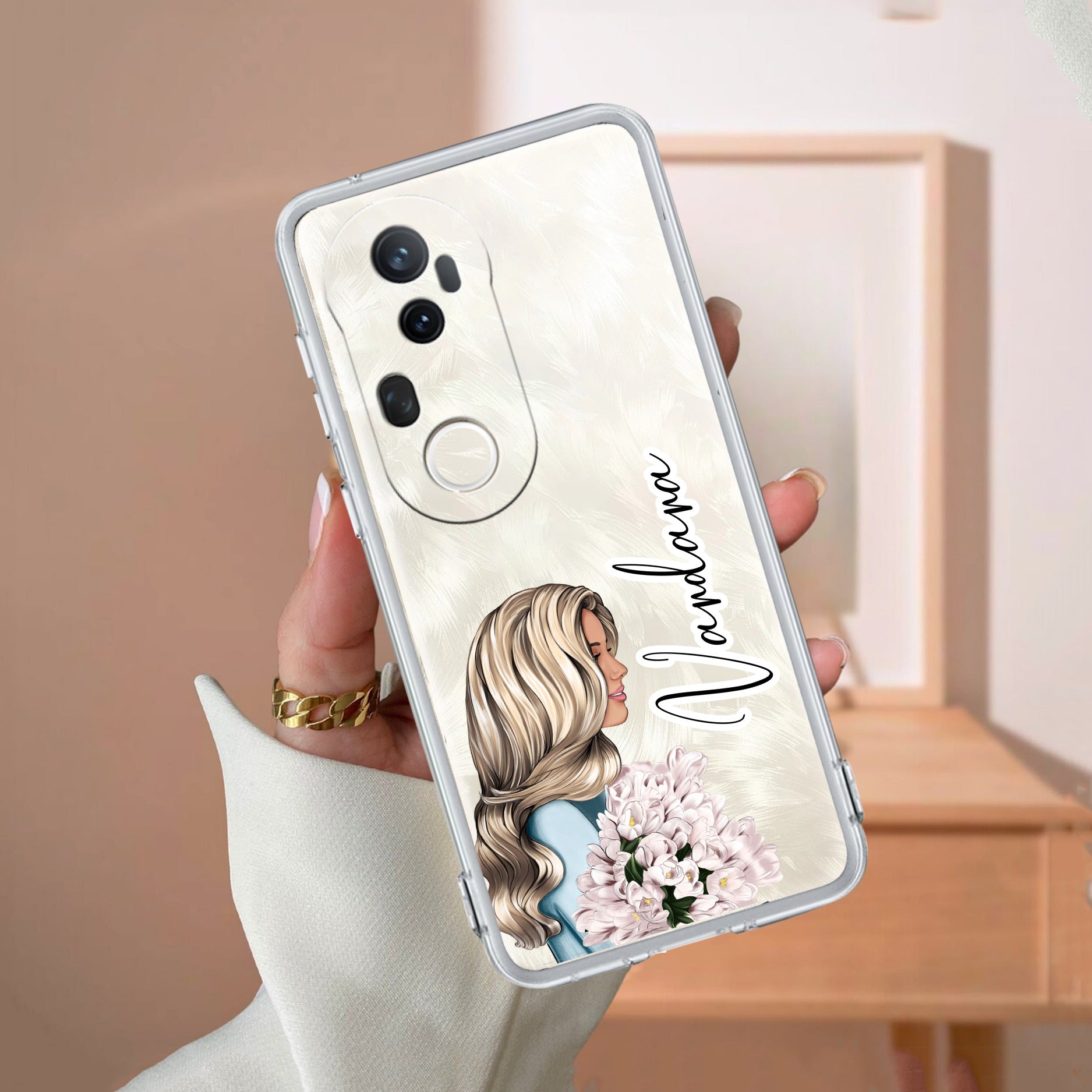 Stylish Girl Customize Transparent Silicon Case For Vivo T4 Ultra 5G